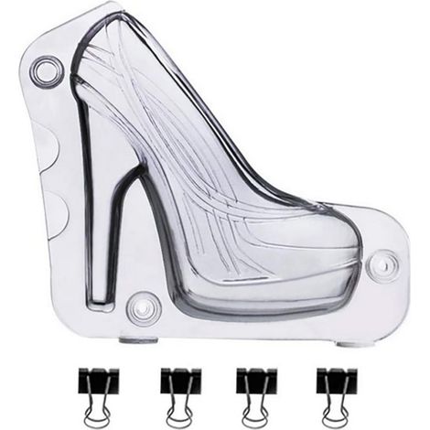 Moule à Chaussure à Talon Haut 3D pour Chocolat et Fondant, Accessoire de Décoration de Gâteau DIY, Outil de Pâtisserie (1/5)