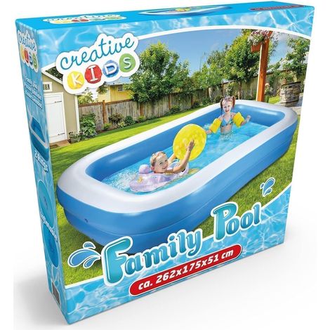 Piscine Gonflable rectangulaire 262 x 175 x 51 cm Max. 778 l (1/4)