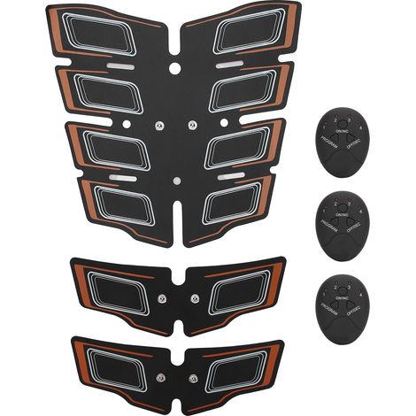 Patch abdominal EMS pour entraînement musculaire - Équipement fitness unisexe orange (1/5)