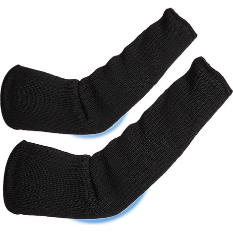 Manchettes protectrices de bras, Paire de coudières anti-coupures anti-abrasion de douille résistante aux coupures pour le travail Noir (1/5)