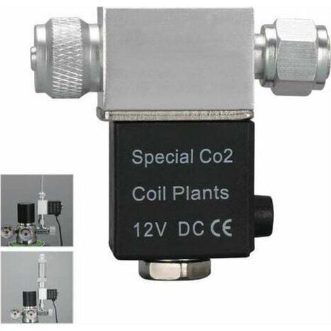 Accessoires pour bouteilles de CO2 et aquariums : électrovanne pour aquarium, régulateur de système CO2, sortie 12 V CC, connexion M10, filetage externe, monobloc, version silencieuse pour basses temp (1/4)