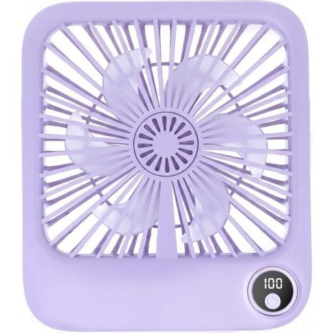Ventilador de escritorio, W30, con soporte ajustable, morado. (1/5)
