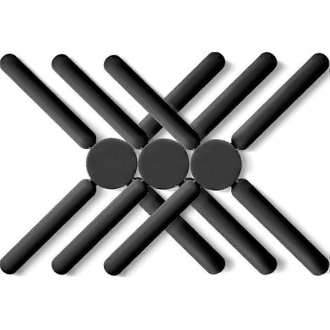 Lot de 3 dessous de plat pliables en silicone pour bols, micro-ondes et casseroles (1/5)