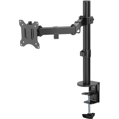 Supporto per monitor singolo Flex, nero, per monitor curvi e piatti di dimensioni comprese tra 17 e 32 pollici (43-81 cm) fino a 8 kg. colore nero