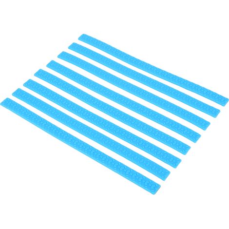 Lot de 8 protège-roues silencieux en silicone pour valises et chaises, couleur bleue. (1/5)