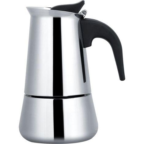 Ausla Cafetière de Cuisinière, Percolateur à Expresso en Acier Inoxydable Portable, Ustensile de Cuisson Polyvalent avec Poignée Ergonomique Isolée à la Chaleur, Induction Compatible, Idéal pour les (1/5)