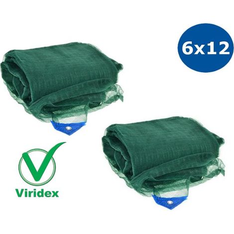 2 Reti per raccolta olive, telo 6x12 metri antispina e antistrappo 85 grammi mq