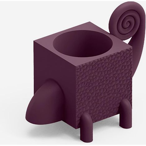 Vaso design in polietilene per piante da interno ed esterno Cama - Viola