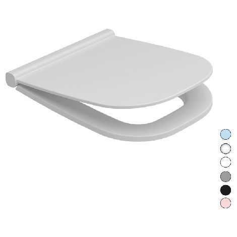 Sedile wc in termoindurente alba soft closing bianco opaco