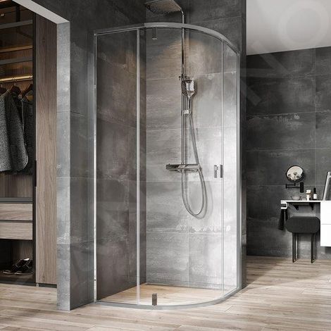 Ravak Nexty - Cabine de douche quart de rond, 100x100 cm, chrome/verre clair 3O6AAC00Z1 (1/5)