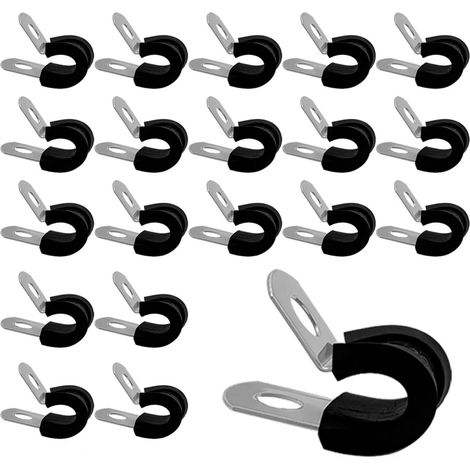 Colliers de serrage pour câbles-colliers en caoutchouc-colliers de serrage pour tuyaux-adaptés à tous les tuyaux-lot de 20