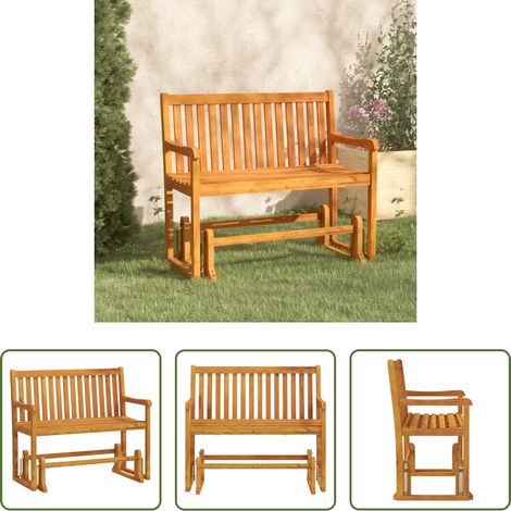 Schaukelbank - Garten-Schaukelbank 110 cm Massivholz Akazie (1/5)