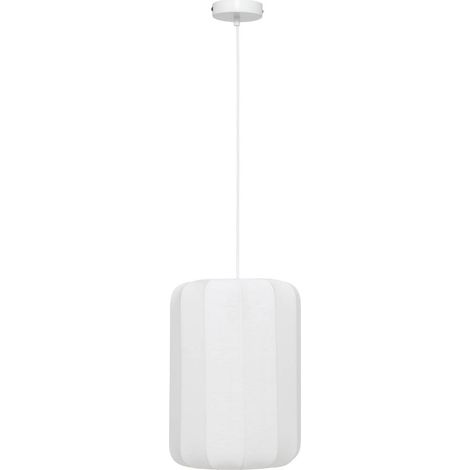 Lámpara colgante Tobie algodón blanco D25cm - Atmosphera créateur d'intérieur