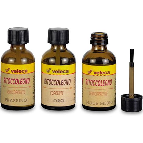 Ritocco Liquido Per Legno Veleca Noce Scuro 25Ml Ritocchi Graffi Superficiali