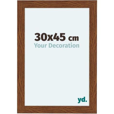 1 Cadre Photo MDF 30x45 cm Chêne Rustique Horizontal Vertical Salon Chambre Bureau