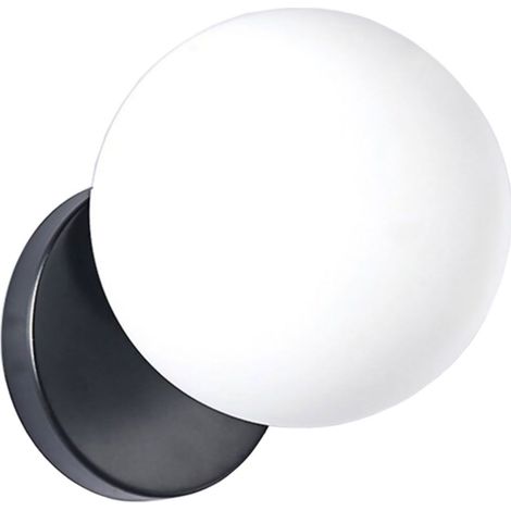 APPLIQUE da PARETE APP949-1W SFERA NERO 1-PUNTI LUCE E27 15X15X15CM