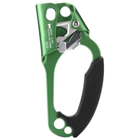 Pince à poignée pour corde d'escalade droite pour équipement d'escalade sur corde de 8 à 13 mm (vert) (1/5)