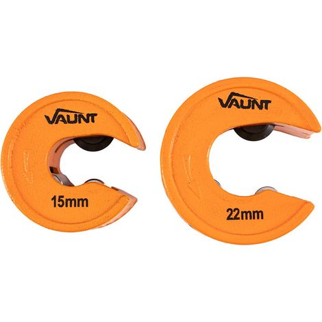 Vaunt Copper Pipe Cutter Double Pack 15mm and 22mm Plumbers Pipe Slice V1429000 (1/5)