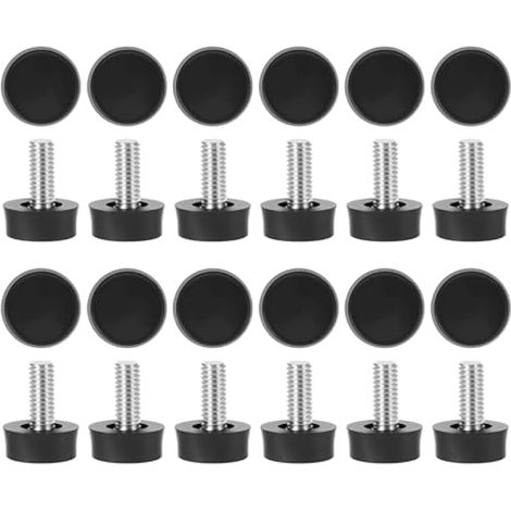 Pied De Nivellement pour Mobilier, Pied De Table Reglable, Installés sous Les Pieds des Meubles, M6 x10mm, 24 Pièces (1/5)