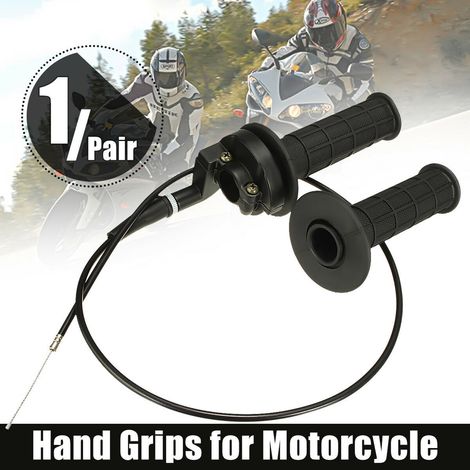 Paire de tubes de guidon d'accélérateur à torsion en T de 22 mm, câble de poignée Pro ATV Quad Dirt Pit Bike (1/5)