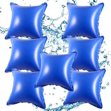 TolleTour Coussin de piscine hivernage coussin d'air coussin hivernal couverture de piscine coussin de piscine 120x120cm carré pour piscines hors-sol comme couverture hivernale 7 pièces (1/5)