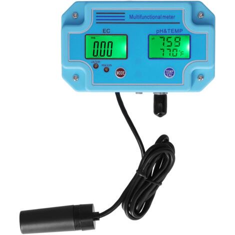 DEESSE SHOP-PH EC Température Compteur DC 6V Haute Précision Portable LCD Hydroponique Moniteur Multifonctionnel TesterUK Plug 220V (1/5)