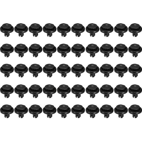 50 Pièces Attaches Plastiques pour Voiture, Clips de Retenue, Rivets de Pince Poussoir, Fixations de Garniture Universelles