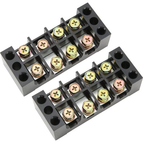 Bornier à 4 positions pour courant élevé, câblage facile et circuit de mise à la terre, 600 V, 60 A (1/5)