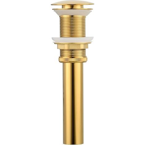 Ablaufgarnitur für Waschbecken ohne Überlauf, aus Messing, Ablaufgarnitur für Waschbecken, Gold (1/5)