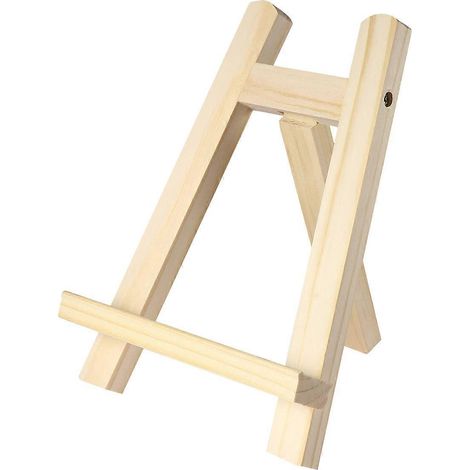 Toyvian 1pc Petit support de table pour calendrier, chevalet en bois en forme de A pour artiste, support pour cadre photo, chevalet triangulaire pour peinture photo (15 x 20 cm) (1/3)