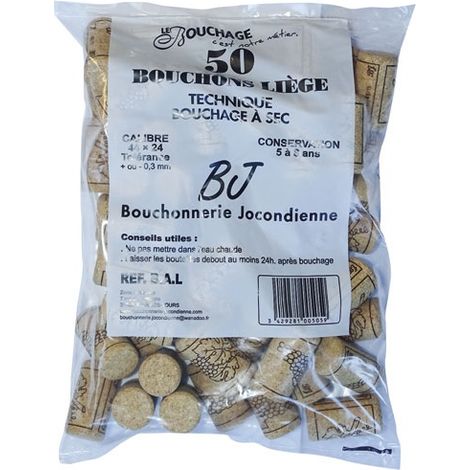 BOUCHONS X50 ALTEC 44X23,5 B.A.L. SATINES BOUCHONNERIE JOCONDIENNE