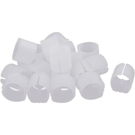 sourcing map 20pcs Patin Pied Chaise Tube Rond Embout Tube Pied Table Fauteuil Tampon Meuble en Plastique Antidérapant Blanc en Forme U 25mm Diamètre