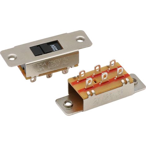 Interrupteur à bascule vertical SS haute intensité 110 V à 220 V, interrupteur poussoir horizontal à 2 vitesses SS23F15SS-22K15