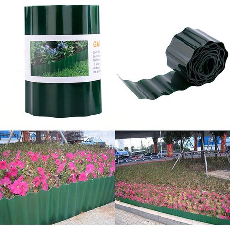 rouleau de bordure de jardin clôture de paysagère pour plantes et fleurs accessoires de extérieur 20 x 900 cm 1 (1/5)