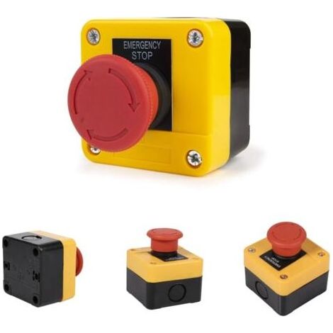 1 Pièce Bouton Arrêt D'Urgence,IP65 Étanche,Bornes À Vis,Circuit Électrique,Industrie (1/5)
