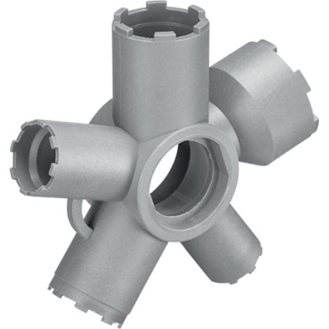Clé universelle pour régulateurs de débit en plastique gris