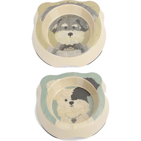 Gamelle pour animaux en fibre de bambou, gamelle simple pour chien, gamelle pour chat (1/4)