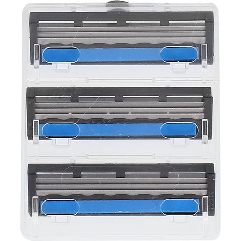 3 Recharges de Lames de Rasoir Rotatives Vintage pour Homme - 3 Couches (1/5)