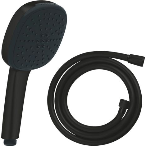 Douchette 2 jets GROHE Vitalio Comfort 110 noir mat + Flexible 1750 mm