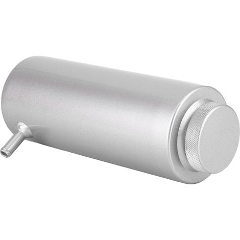 Réservoir de liquide de refroidissement aluminium 80ml, pot d'expansion universel pour auto, argenté, compatible radiateur, anti-débordement (1/5)