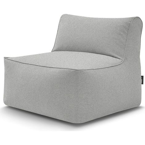 BOBOCHIC - Chauffeuse 1 place sans accoudoir pour canapé de jardin modulable RIVIERA Gris clair (1/4)