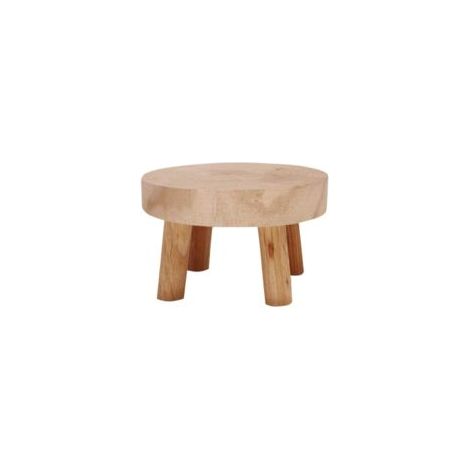 Tabouret en bois pour plants – Support végétal décoratif en bois massif, design rond élégant, finition naturelle, base stable Idéal pour intérieur, salon, chambre, table de chevet ou coin lecture (1/3)