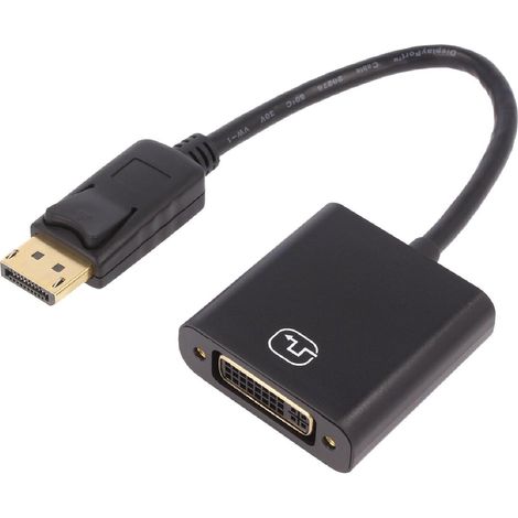 Cable DisplayPort 1.2 male DVI-I femelle 150mm noir