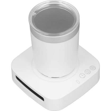 ZL1 Heiz- und Kühlbecher, für heiße und kalte Getränke, schnelle Kühlung für Milch, Bier, Kaffee, Kakao, Wasser, 100-240V weiß, europäischer Stecker. (1/5)
