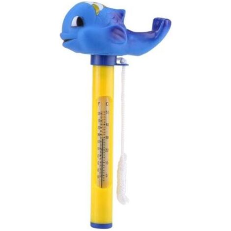 Thermomètre flottant Ulisem pour piscine, joli thermomètre en forme d'animal avec corde pour piscines intérieures et extérieures (baleine) (1/4)