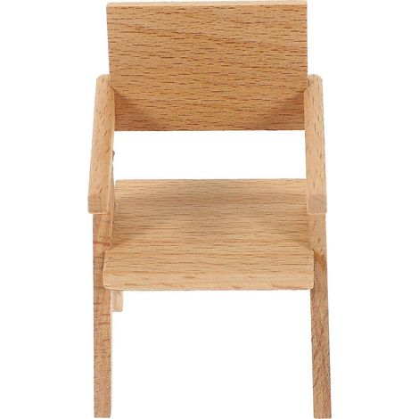 Chaise miniature pour maison de poupée, mini-chaise pour maison de poupée, meuble miniature en bois, accessoire pour maison de poupée (1/5)