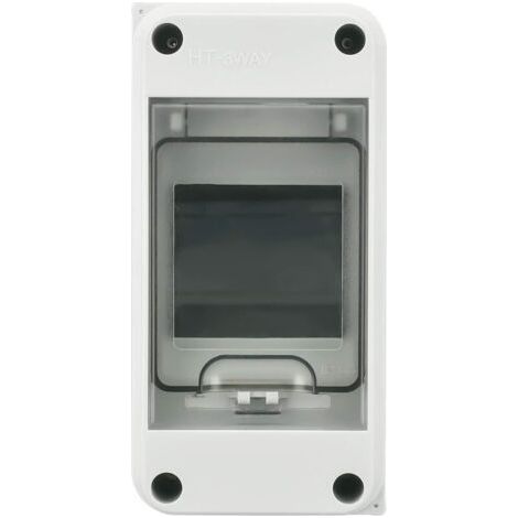Coffret Electrique Etanche Exterieur IP65, 3 Modules, ABS de Surface en Plastique, Boite de Boitier Etanche Electrique Exterieur, Armoire de Contrôle, Coffret Modulaire Boitier de Jonction (3 Way) (1/5)
