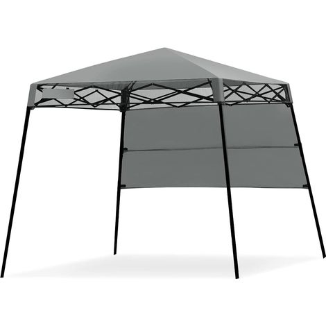 COSTWAY Carpa de Exterior Apertura Automática con Patas Inclinadas 181 x 181 cm/Carpa de Protección Solar, Carpa Portátil y Liviana con Bolsa (Gris) (1/5)