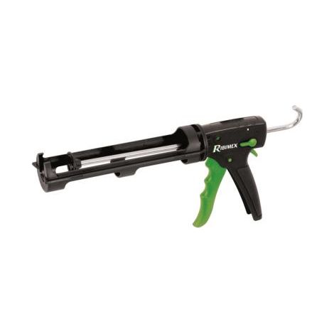 Ribimex – Pistolet extrudeur anti-goutte pour silicone et acrylique – Léger – Système de pression automatique – Pour chantiers humides