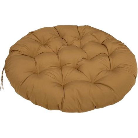 Cojín redondo impermeable para silla Papasan，Cojín de jardín cómodo de 8 cm de grosor，Asiento universal para silla colgante，Negro (1/5)